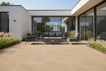 Hammer Stone Beige Porcelain Patio