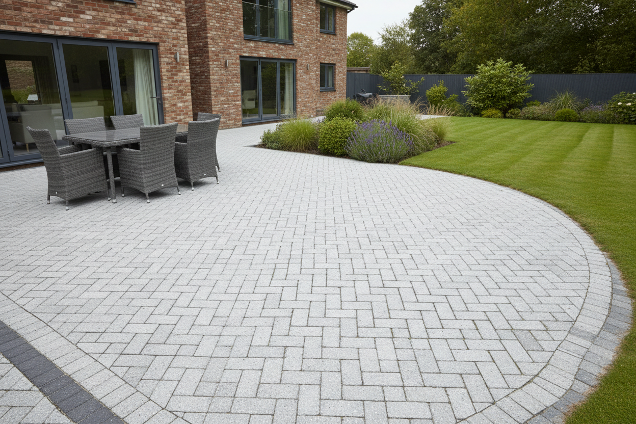 Silver Grey Granite Setts Patio 2